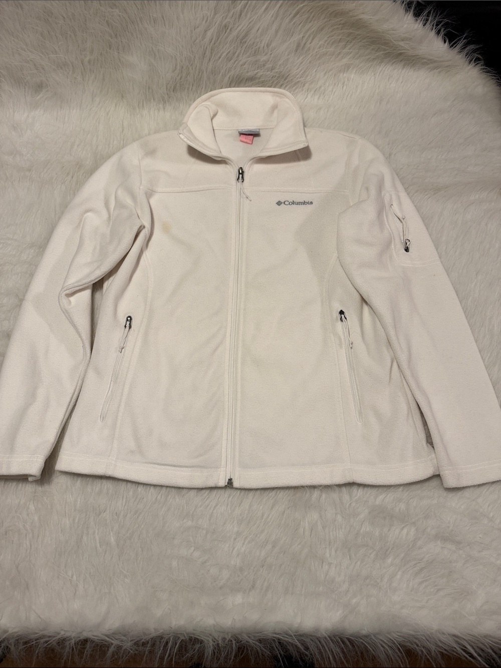 Columbia Women's White Full-Zip Fleece Jacket